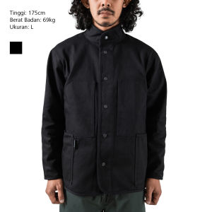 Bodypack Hoxadrine 1.0 Basic Jacket Hangout Pria Wanita Harian Jaket Praktis - Hitam