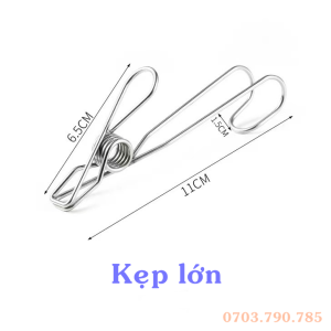 Kẹp Inox Treo Đồ Đa Năng_Kẹp Lớn