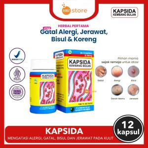Kapsida Kembang Bulan 1 botol isi 12 Kapsul - Mengatasi Alergi Gatal Jerawat dan Bisul