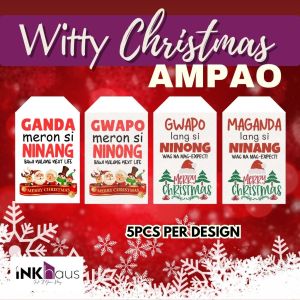 5pcs Christmas Angpao Ampao Money Envelope Witty Message