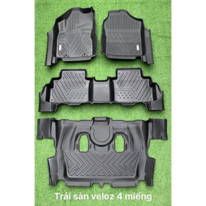 Sàn NHỰA 5D đúc nguyên khối dành cho xe Toyota Veloz Avanza (chữ Veloz) đời 2021+ dày dặn dễ vệ sinh