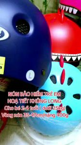 DANSHOP Thời Trang - An Toàn - Chất Lượng - Giá Rẻ Mũ / Nón bảo hiểm trẻ em 2-4 tuổi( dưới 25kg) họa tiết khủng long dễ thương (vòng đầu 35-47cm/nặng400g )