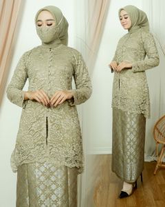Stelan Tunik Kebaya Brukat & Set Kebaya Pesta Wisuda Lamaran Modern Terbaru