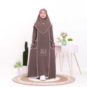Abaya Anak Set Hijab Baju Gamis Anak Perempuan Umur 5 Sampai 13 tahun Anak Tanggung Terbaru