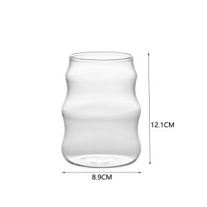 530ml ins style High Borosilicate Glass Heat-resistantn Coffee Milk Tea Mug Drinking Water Cup