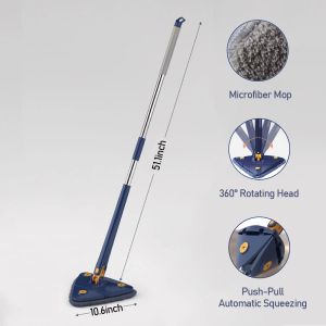 Spin Mop Floor mop Self Wash Triangle Mop Rotatable Cleaning Mop Flat Mop Dust Mop For Floor Window
