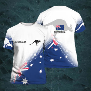 [Local Stock] ZEEMIN Australia T-Shirts Australian Flag 3D Print Streetwear Men Women Fashion Oversized Short Sleeve T Shirt Male Tees Tops Clothing