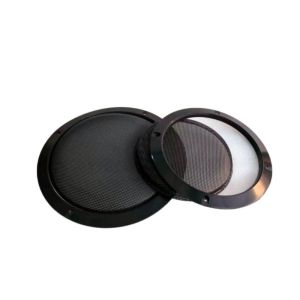 MAYIT 2Pcs Plastic Speaker Protective Grill Black Gold Silver 2 Inch Car Audio Speaker Guard Easy DIY Installation Steel Mesh Speaker Cover Audio DIY Decoration