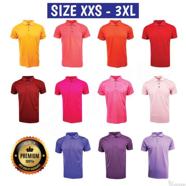 Quick Dry Polo Plain Drifit Polo Shirt Jersey Baju Jersi Polo Perempuan dan Lelaki Jersi Unisex