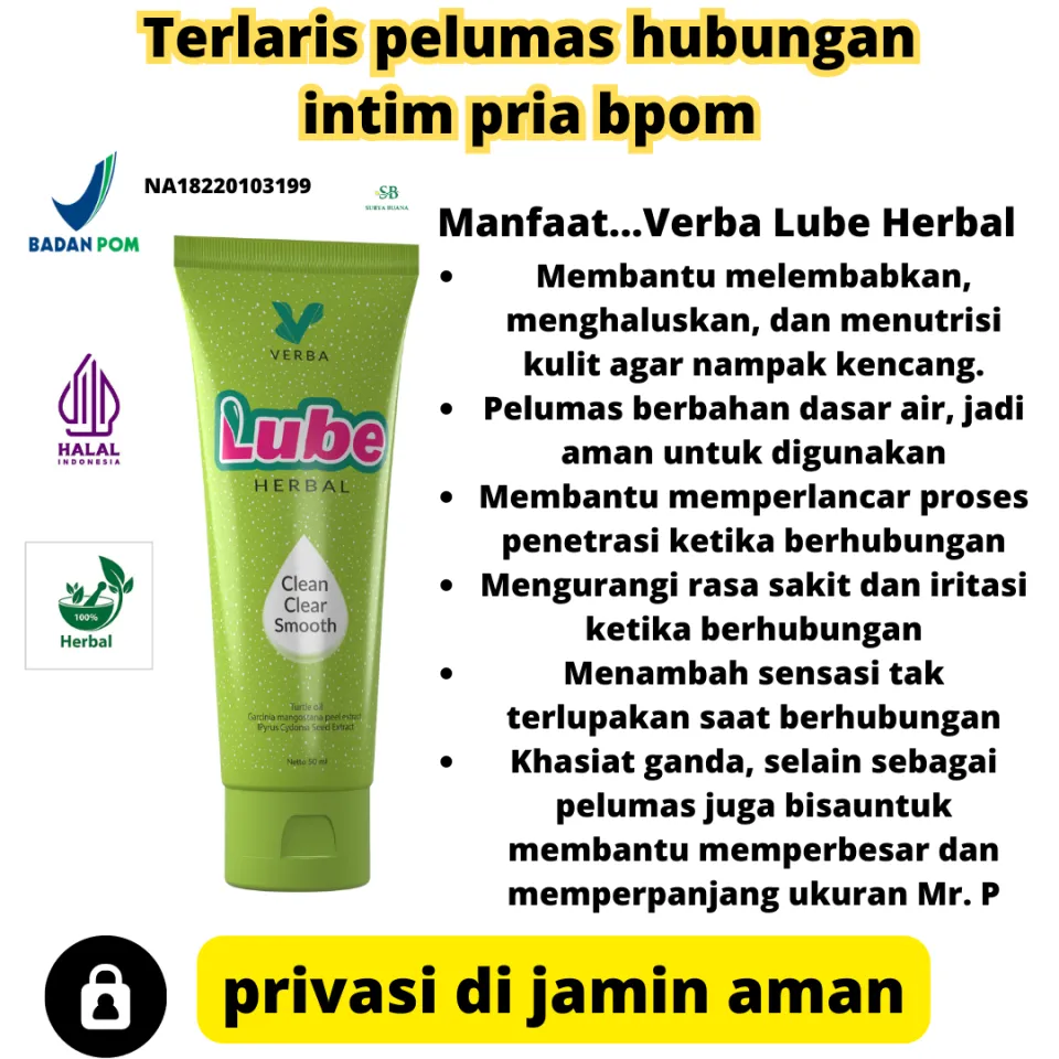 TERLARIS VERBALUBE pelumas gel oil hubungan intim alami suami istri sex  seex vagina miss v anal seksual pria tahan lama sutra rasa buah licin aman  wangi durex vigel plus sutra | Lazada