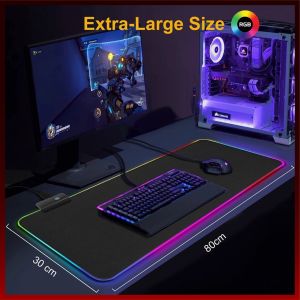 Gaming Mouse Pad RGB Function / Colorful LED Mouse Pad / Computer & Laptop Mouse Pad Extra Large Size
