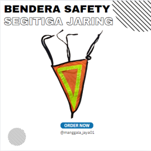 Bendera Segitiga Jaring / Buggy Whip / Bendera Safety Segitiga Jaring