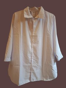 Tunik Kemeja Katun LD 105 cm Panjang 75 cm Pinggang Oval Setengah Lingkaran