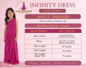 Magenta Infinity Dress with Tube for Casual Events