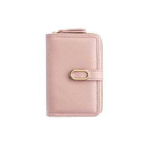 Dompet Lipat Wanita Emika Kekinian Pink Murah Remaja Premium Terbaru Sintetis Branded Keren WA1183P3 Kulit Casual Polos