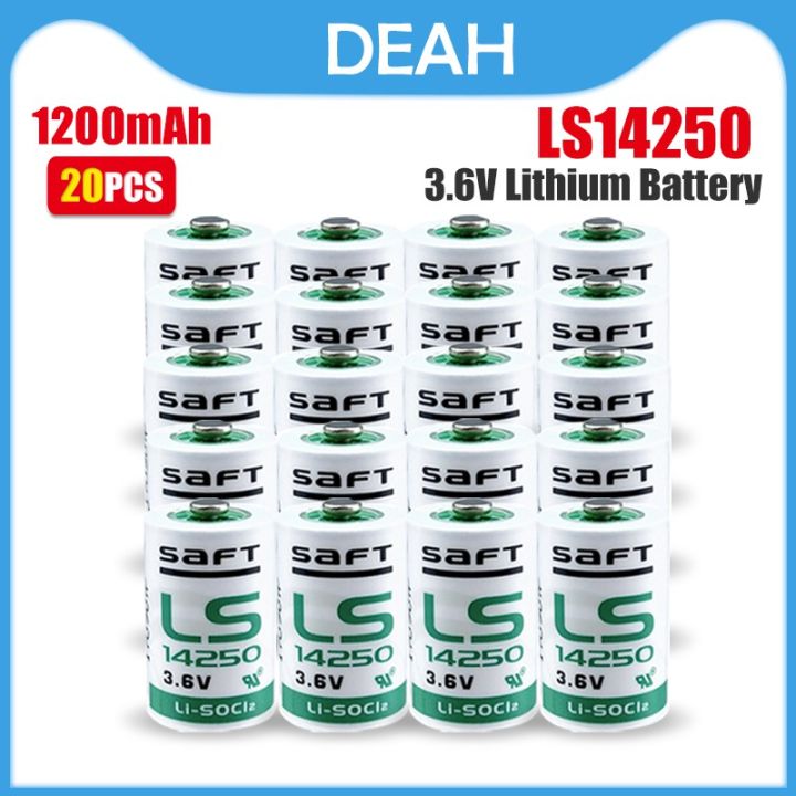 COD 20pcs 3.6V SAFT 14250 LS14250 12 AA 12AA primary battery LS14250 ...