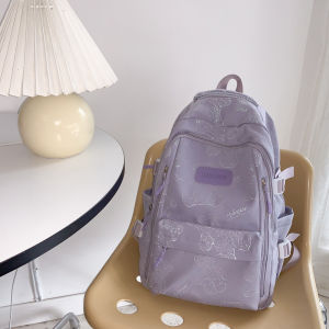 Simple large-capacity backpack for female junior high school students 2023 New Korean-style cute graffiti backpack for elementary school students