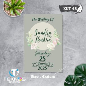 [100 pcs] KARTU UCAPAN SOUVENIR PERNIKAHAN CUSTOM MURAH-SERI 5