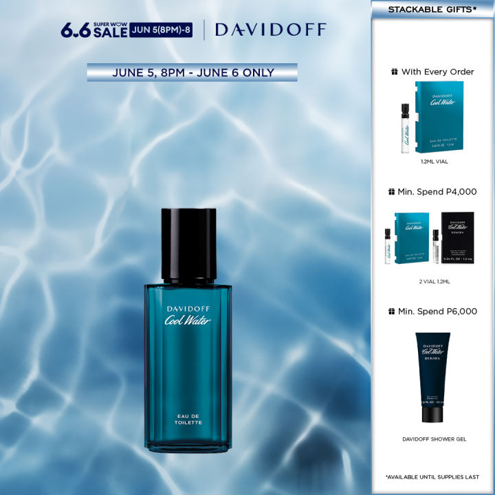 DAVIDOFF Cool Water Eau de Toilette 40ml - EDT For Him (Male Perfume) | Fragrance for Men