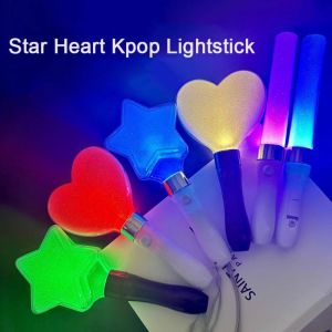 CHLOCH Mini LED Glow Stick Star Heart Reusable Concert Light Stick Glow in The Dark Luminous Bar Kpop Lightstick Concerts