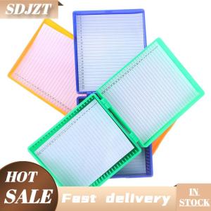 SDJZT 4 màu nhựa kính hiển vi Kính trượt hộp 25 cái sinh học lát lưu trữ trường hợp chủ cho chuẩn bị Kính hiển vi Slide