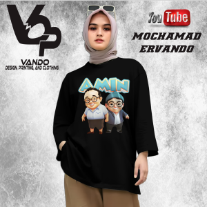 Baju Kaos Amin Pragi Gama - Baju Anis Muhaimin Prabowo Gibran Ganjar Mahfud Cotton Combed