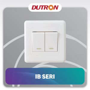 Saklar Engkel Double Inbow Saklar Seri Dua Tombol Tanam IB Dutron Saklar Engkel Seri SNI