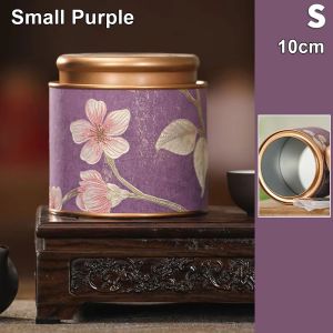 WFYW 1Pcs Green Black Empty Tea Can 10/19cm Tea Packaging Tea Sealed Jar  Household Tinplate Storage Can