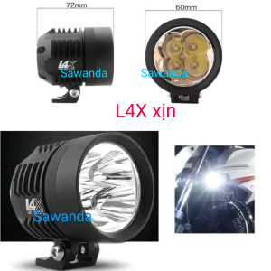 Đèn trợ sáng L4X Xịn chip Led CREE USA Nhôm hàng không tặng công tắc on off