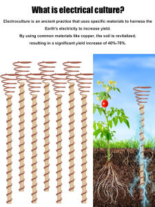 Copper Wire Coil Antenna Plant Stake Stumpstump/Indoor Outdoor Garden Stump Support/Plant Stake For Gardeners/Copper Antenna For Healthy Growth
