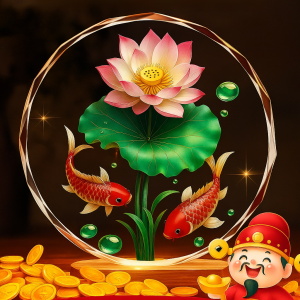 Crystal Fortune Ornaments Stable Base Fortune Attracting Ornaments Family Blessing And Luck Home Decoration