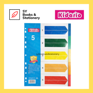 KIDARIO A4 11 Holes PP Plastic Index Divider Suitable for Ring File / Colours / Months / Alphabet / Numbering