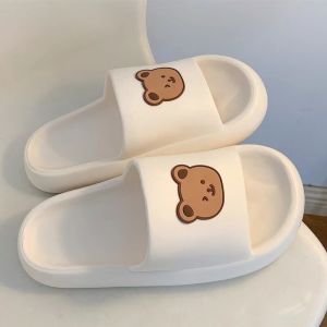 4.0cm Cute Bear Non-slip Sandals Thick Sole Indoor Slippers 小熊室内拖鞋 House Slippers Bear Slippers Shower Slippers Kasut Getah Kasut Rumah