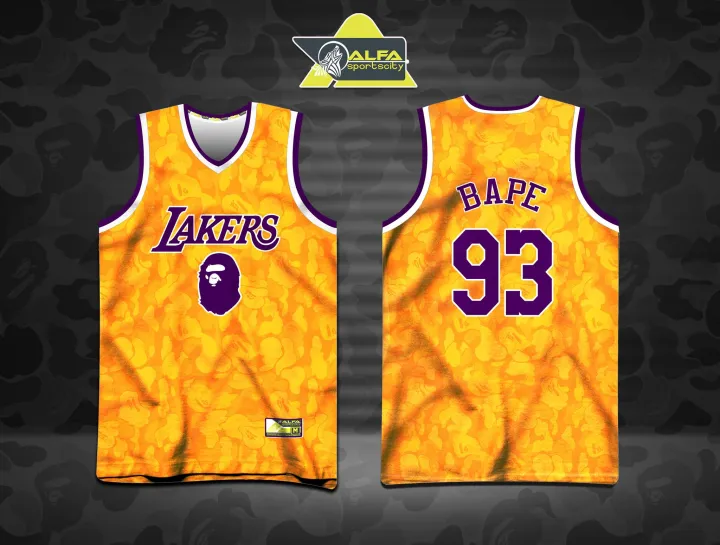 BAPE cheapest LAKERS HOME JERSEY