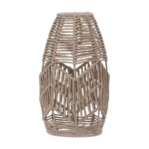 Hand Weaved Rope Chandelier Lampshade Hanging Light Shade Ceiling Pendant Lamp Shade Covers Imitation Rattan Lampshade