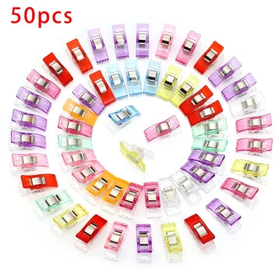 50Pcs Colorful Clips Fabric clips Sewing Clips Multi-purpose sewing clips for School Office Home Fabric making clips