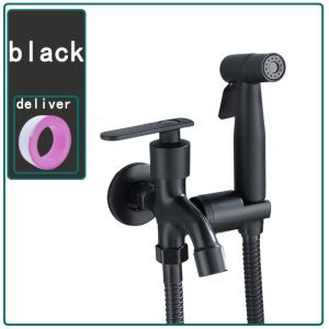 YANGS High Pressure Bathroom Showerhead Set 1 in 2 Out Two Way G1/2 Interface Handheld Shower Hand Modern Design One-Key Stop Shower Set Home