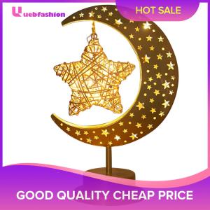 【New Arrival】Creative Moon Night Light USB/Battery Powered Moon Star Night Light Iron LED Moon Table Lamp for Bedroom Living Room