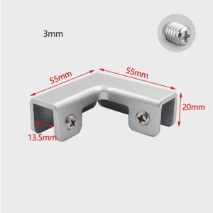 Phụ kiện nối góc nhôm kính hoặc gạch