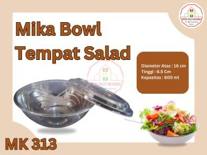 (ISI 50 PCS) Mika Mangkok Salad Plastik 600 ml PET Tebal isi 50 pcs | MK 313 | Mika Buah Potong