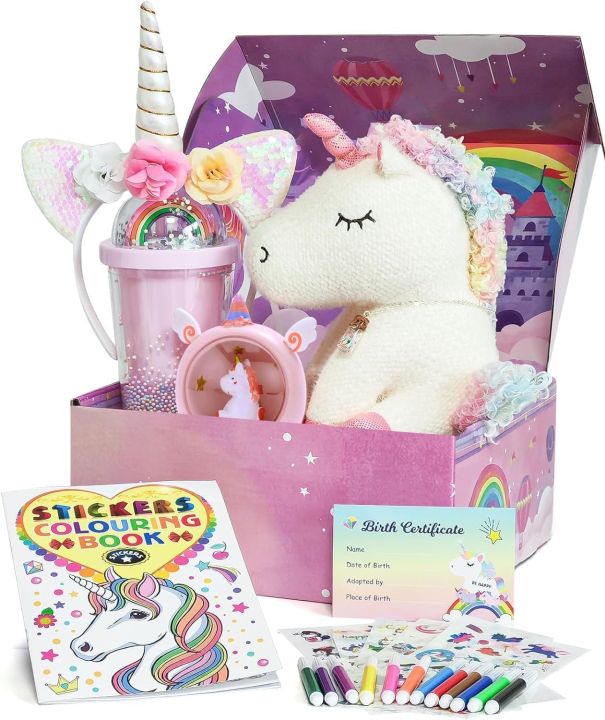 Unicorn Gift for Girls Toy Age with Stuffed Animal