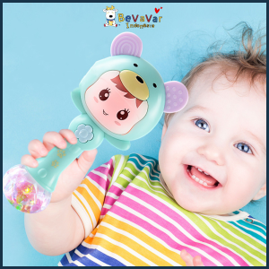 Mainan Bayi Tongkat Rattle Multifungsi + Teether + Musik + Lampu Kelap Kelip