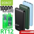 Robot PowerBank 10000mAh RT12 Dual Input Port Type C & Micro USB ORIGINAL Garansi Resmi 1 Tahun / PB ROBOT ORIGINAL 10.000mAH. 