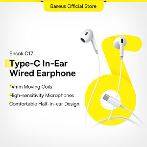 Baseus C17 Type-C Wired Earphones H17 3.5mm In Ear Earbuds With Mic For Xiaomi Samsung Huawei