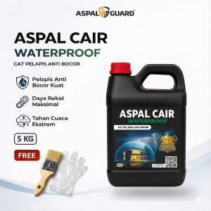 ASPALGUARD ANTI BOCOR 5 KG & REMBES-ASPHALT CAIR-CAT SERBAGUNA-TAHAN AIR-UNTUK DAK COR-DINDING-ASBES-GENTENG DLL