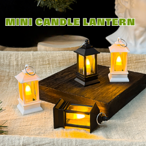Retro LED Electronic Candle Light Creative Flameless Mini Square Night Lights with Hook European Style