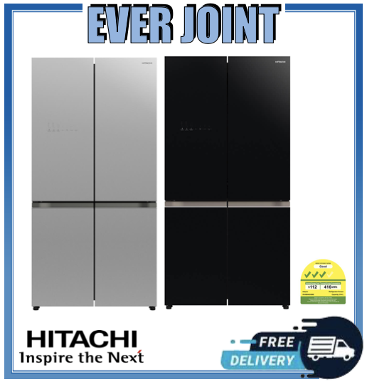 Hitachi RWB640V0MS French Door Bottom Freezer Fridge +Free Hitachi