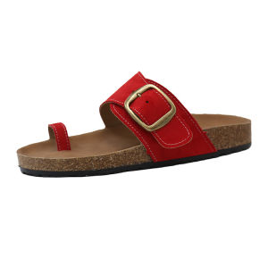 Slippers with Toes Flat Candy Sandals for Women Wear for Summer Thick-soled Beach Slippers for Women