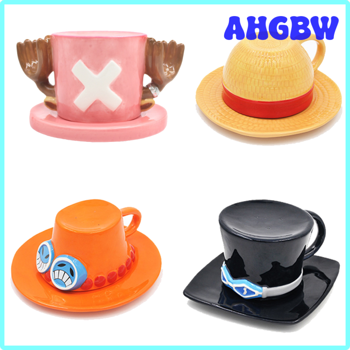 Mugs Ace Sabo Luffy Hats One Piece Anime Novelty Coffee Mugs Merch