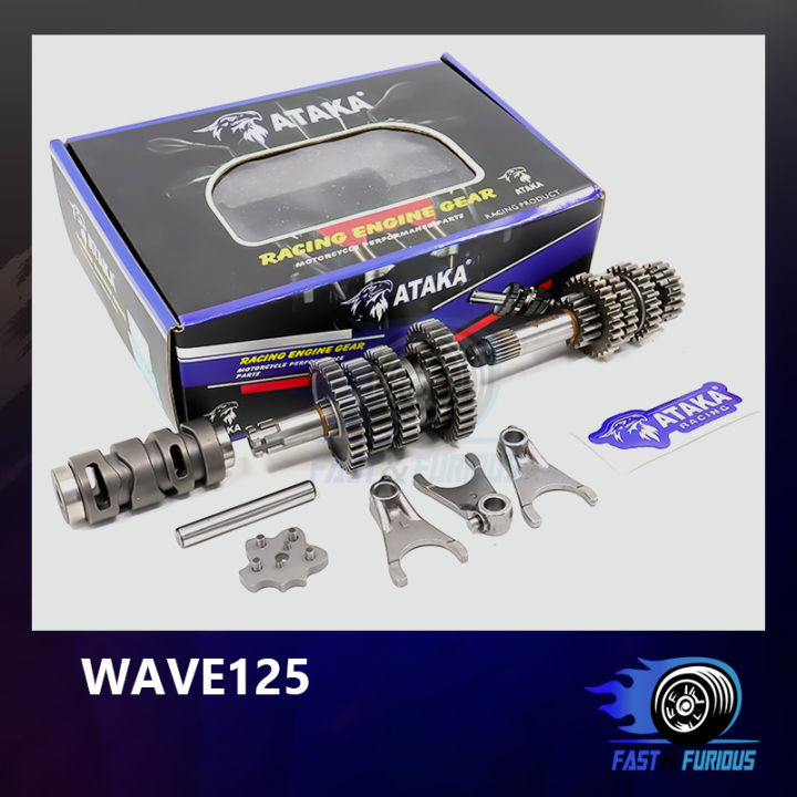 ATAKA 5 Speed Racing Gear Set Wave125 Xrm125 Transmission Gear Set ...